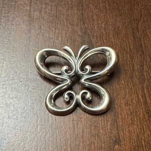 Retired James Avery Sterling Silver Butterfly Brooch